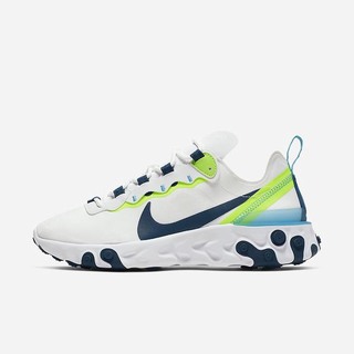 Pantofi Casual Nike React Element 55 Dama Albi Verzi Albastri | IDSR-32106